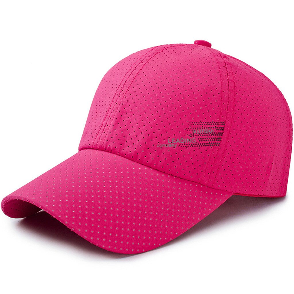 Summer Outdoor Suitable Mesh Patchwork Baseball Cap Unisex Soft And Comfortable Sun Hat Baseball Caps Шапка#l: Hot Pink