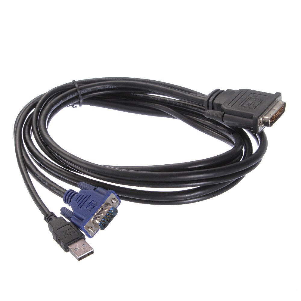 Przedłużacz zasilający DVI30+5 do VGA żeński i USB do monitora TFT