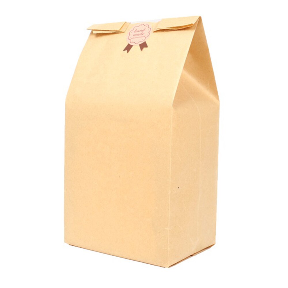 Pakket Tas 50 Stuks Kraftpapier Brood Cake Zak Voorkomen Olie Verpakking Toast Zak Bakken Takeaway Voedsel Pakket Tas