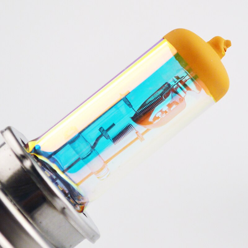 Hippcron H4 Regenbogen (IONEN) blau Halogen Lampen 12V 60/55W 2Stck 3700K Gold Gelb Licht 1800/1100Lm Auto scheinwerfer Lampen Quarz Glas