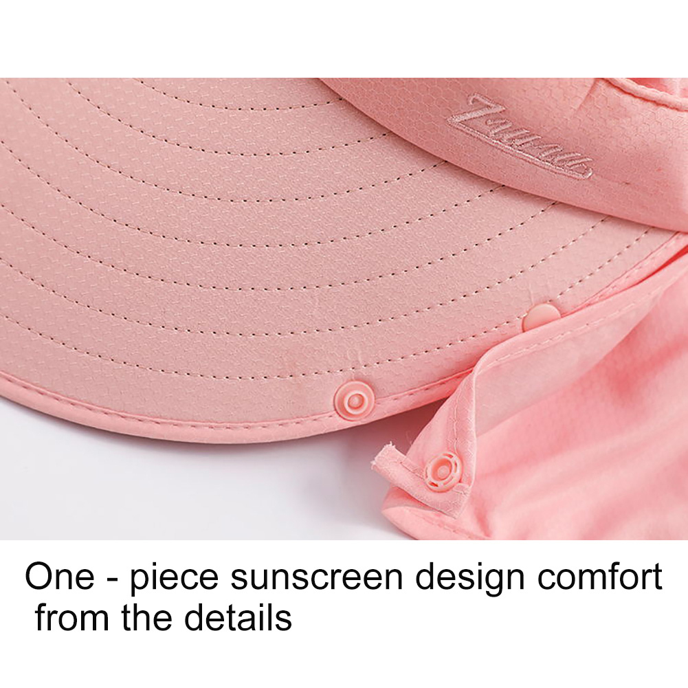 Gorra con visera Anti-UV para mujer, sombrero desmontable para ciclismo, deporte al aire libre, senderismo, Camping, cuello, pesca, protección solar, Unisex