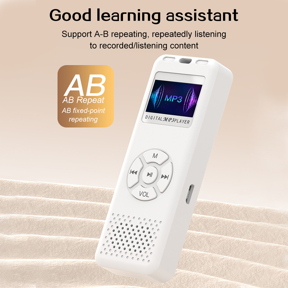 Digitale Audio Voice Recorder LED-kleurenscherm A-B Herhaal Draagbare Recorder MP3 Voor Interview Zakelijk Ondersteuning tot 64G