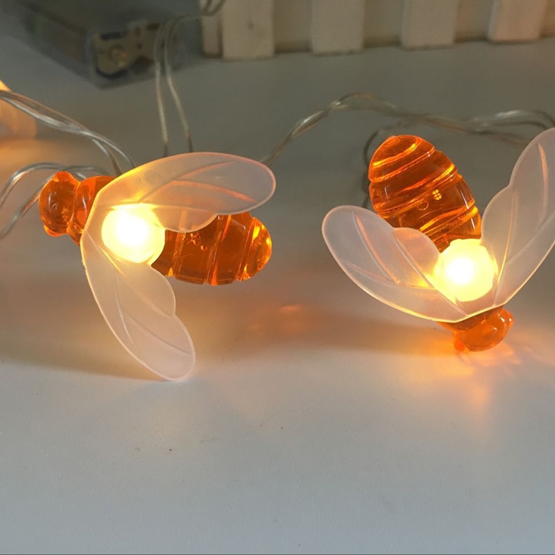 20/30 LED Solar Powered Cute Bee String Light Outdoor Garden Fence Patio Christmas Garland Animal Lights