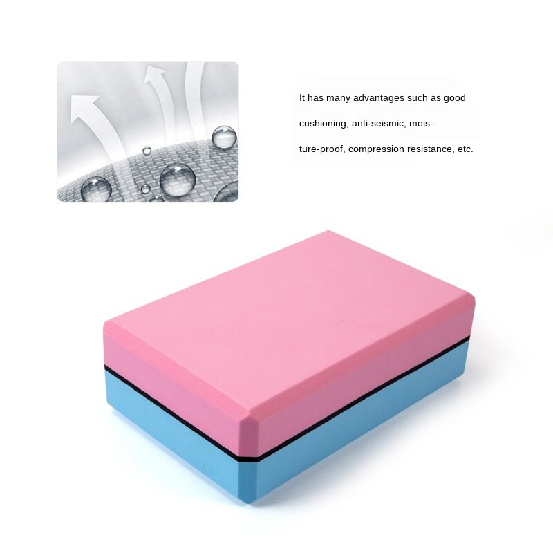 Two-color Yoga Block Props Foam Brick Stretching Aid Gym Pilates Yoga Block Exercise Fitness Sport 2pcs/lot