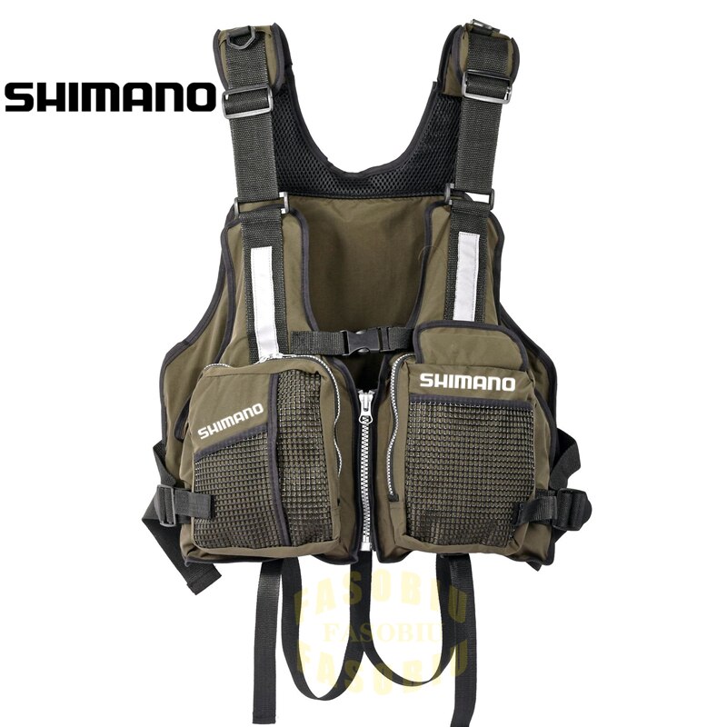 Shimano Angeln Schwimmweste Erwachsene Schwimmen Leben Weste draussen Auftrieb Kajak Angeln Weste Treiben Bootfahren Rettungs Jacke: khaki