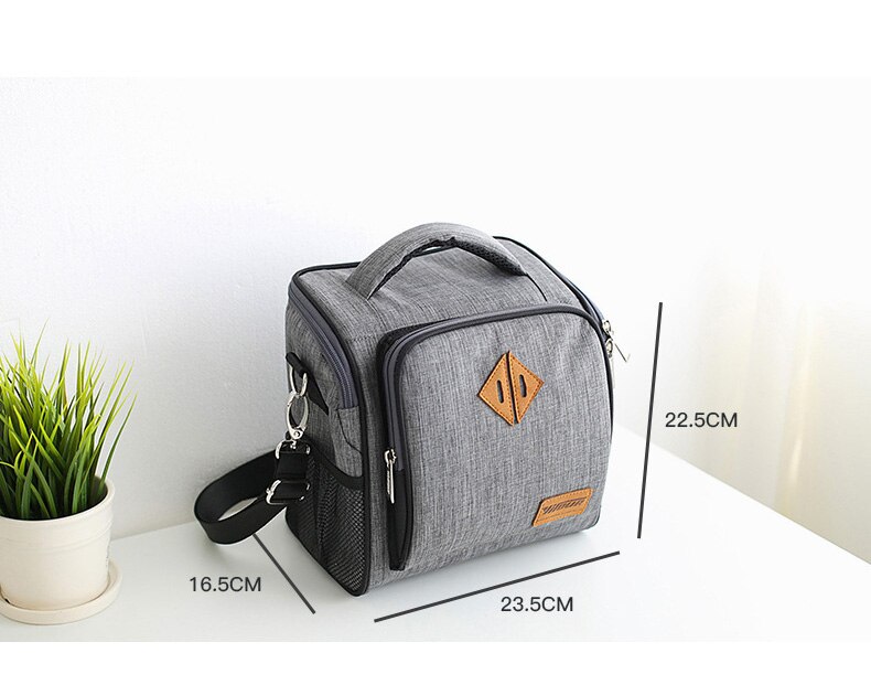 9L thickening cooler bag thermal lunch picnic box ice pack cans holder meal drinks insulation cool shoulder bag cool handbag: Default Title