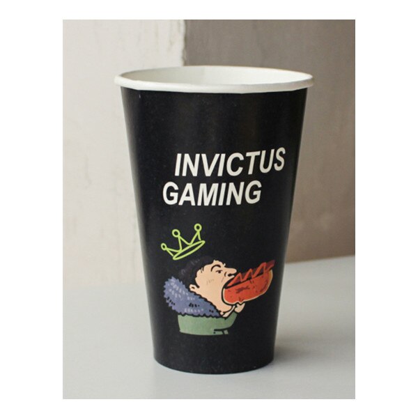 50 stuks kerstbekers 500ml rode tekeaway-verpakkingen wegwerpbekers feestgunst koffie thee verdikking papieren bekers met deksel: Alleen kopje 5