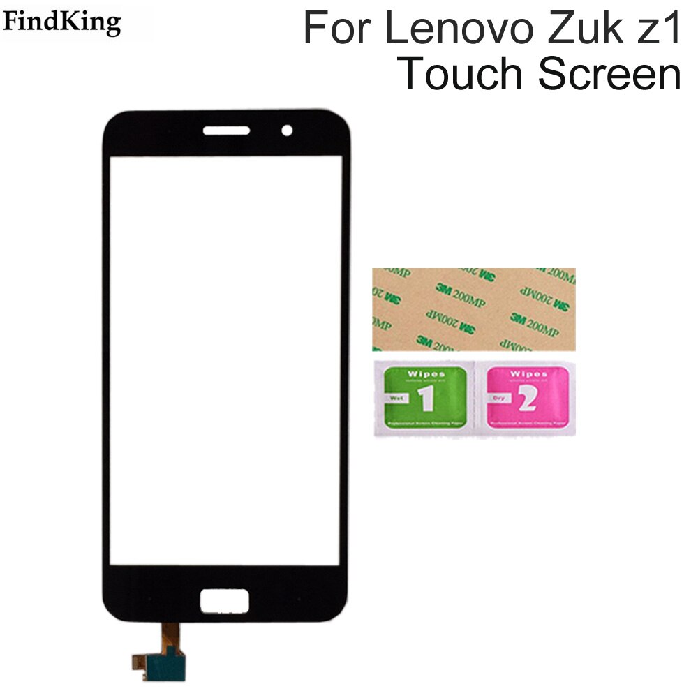 Touch Screen For Lenovo ZUK Z1 Z1221 Touch Screen Front Glass Digitizer Panel Sensor Mobile Phone Tools Adhesive: Black No Tools