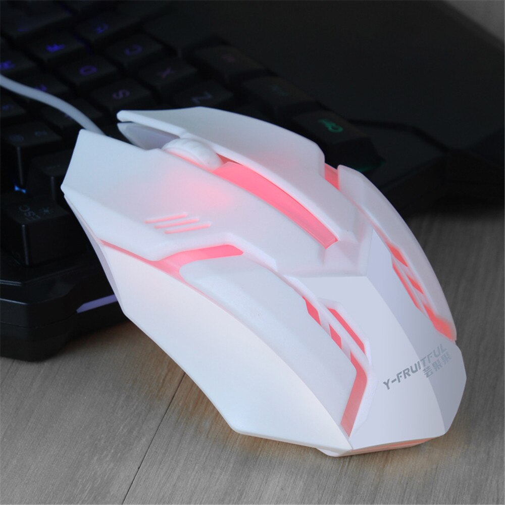 S1 Gaming Mouse 7 Colors LED Backlight Ergonomics USB Wired Gamer Mouse Flank Cable Optical Mice Gaming Mouse For Laptop Mice PC