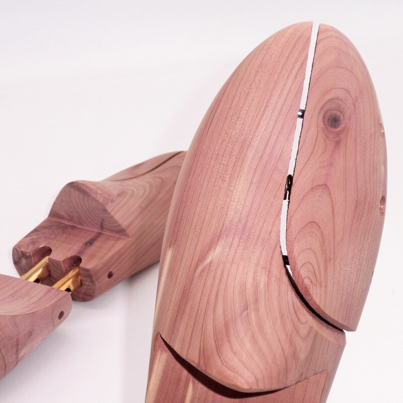 Real wooden shoes hold adjustable cedar shoe tree shaped blank deformation expansion of shoes
