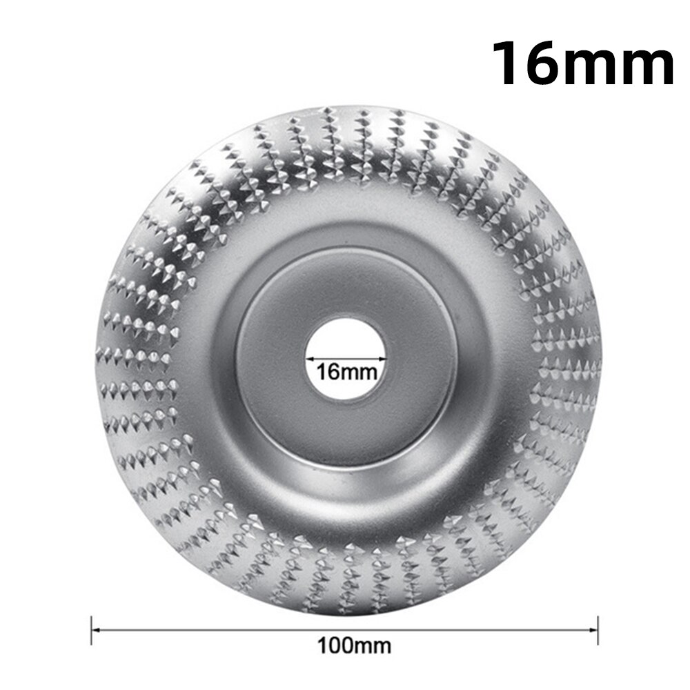 4 Inch Angle Grinder Wood Carving Disc Woodworking Grinding Shaping Wheel Abrasive Rotary Tool for 16/22mm Bore Angle Grinders: Silver