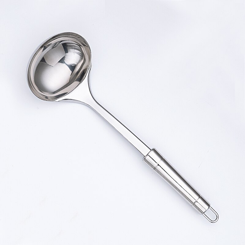 Cookware 6Pieces Set Stainless Steel Spatula Spoon Masher Skimmer Shovel Meat Fork Peeler Non Stick Tools Kitchen Utensils: soup spoon