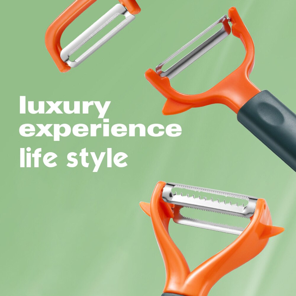 3 in 1 Fruit Vegetable Peeler Stainless Steel Multipurpose Bottle Opener Multifunctional Kitchen Tool PR