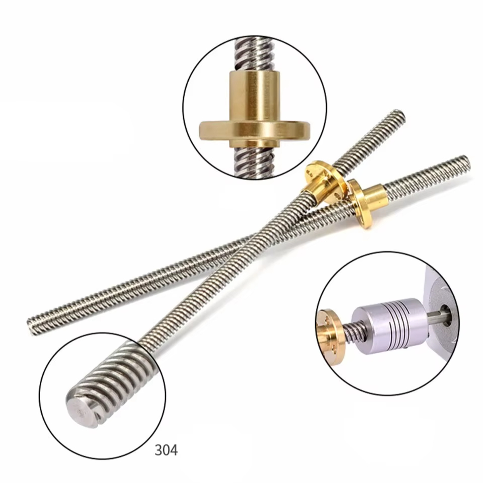 3D Printer CNC THSL-500-8D Length 100/150/200/250/300/400/500mm T-type Stepper Motor Trapezoidal Lead Screw 8MM Thread T8