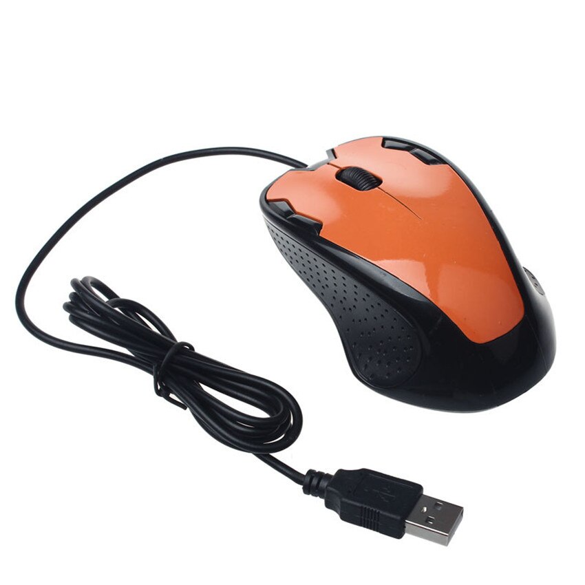 Mosunx E5 Gaming Mouse Gamer Luxury 1800 DPI USB Wired Optical Gaming Mice Mouse For PC Laptop: Orange