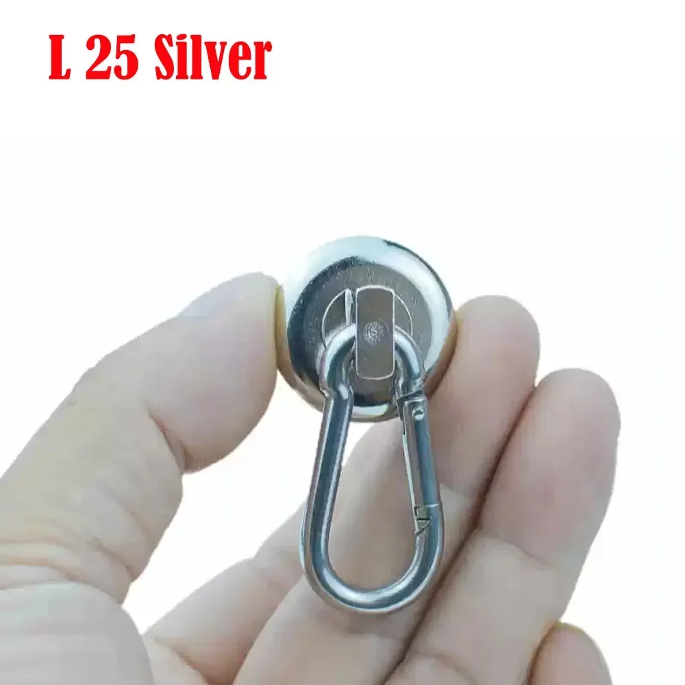 Magnetic Hooks Strong magnets Heavy Duty Neodymium Magnet Hooks With Swivel Carabiner Hook For Refrigerator Magnetic Materials: Orange
