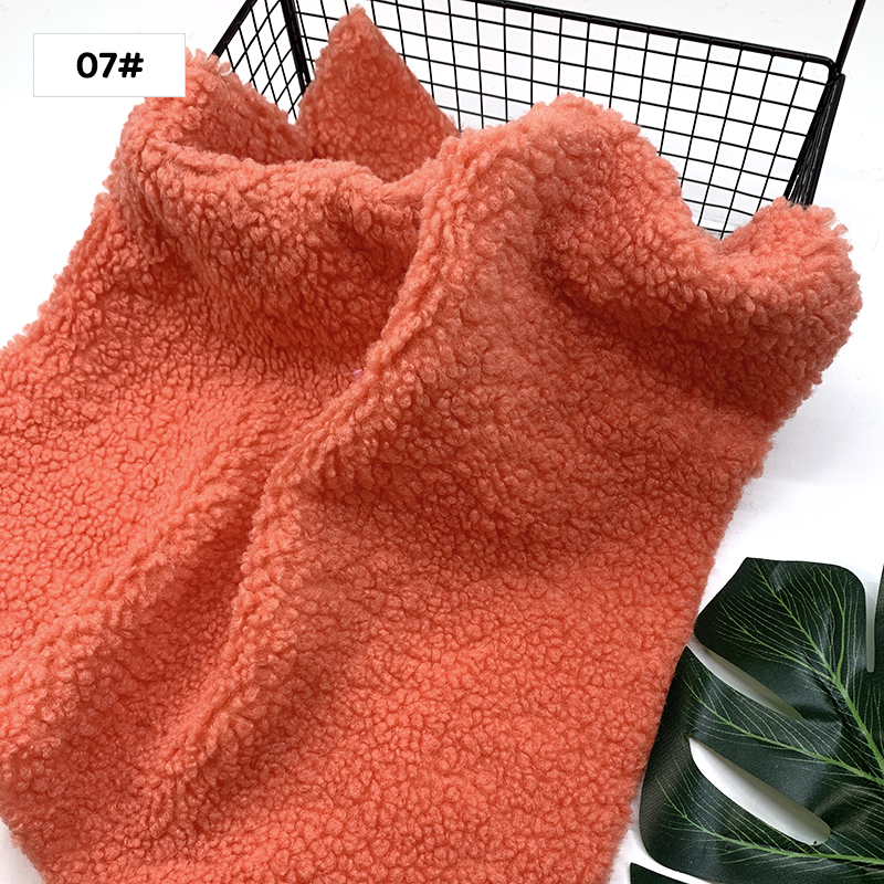 1 Uds., 45x50cm, nueva tela para peluche, felpa Granular suave, Material hecho a mano DIY, ropa, juguete, tela de lana de cordero,: Rojo