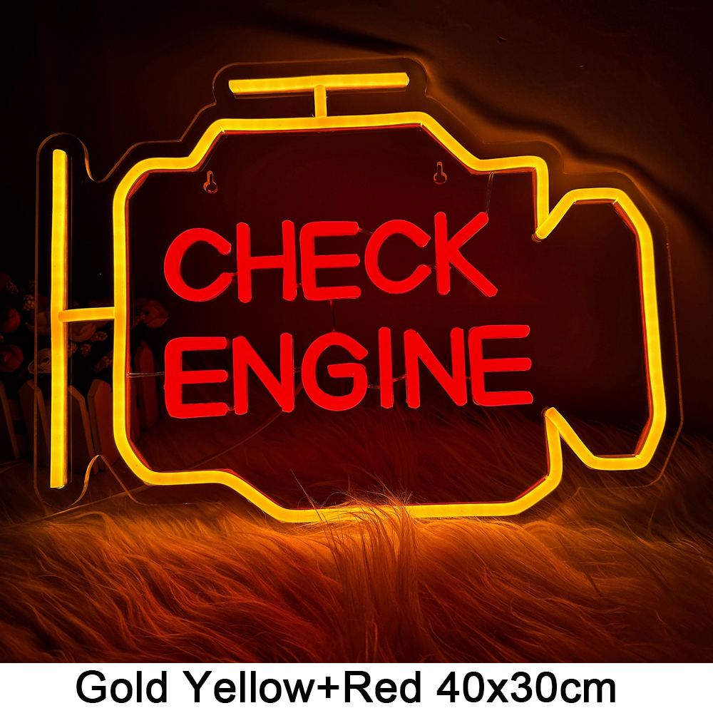 Letrero de neón con motor, luz Led para habitación de coche, garaje, taller de reparación, decoración de pared, Bar, , Club, lámpara de ambiente luminosa, alimentación USB: RGB