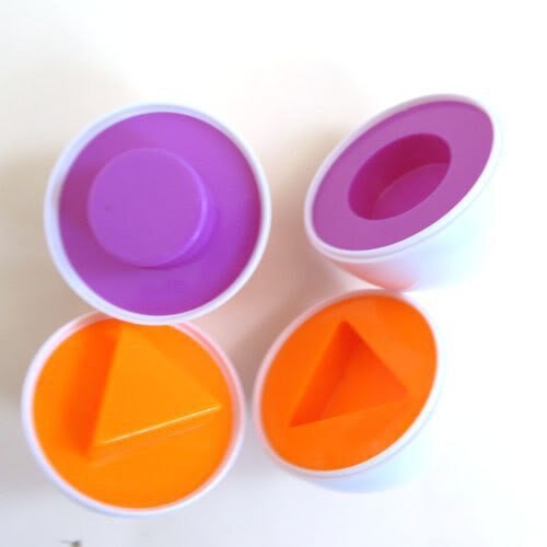 3eggs/set Mixed Shape Wise Pretend Puzzle Smart Eggs Baby Kid Learning Kitchen Toys for children Tool