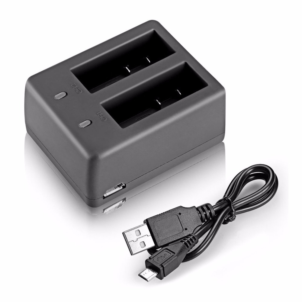 Voor Sjcam Camera Accessoires Batterij Dual Charger Voor SJ4000 SJ4000 Wifi SJ4000 + SJ5000 Wifi SJ5000 + Plus M10 Met usb Kabel