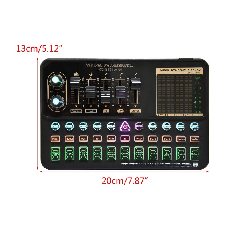 Mixer Sound Board Cards Multi-Music Effect Reverberation Sound Effect Atmosphere Sound Effects