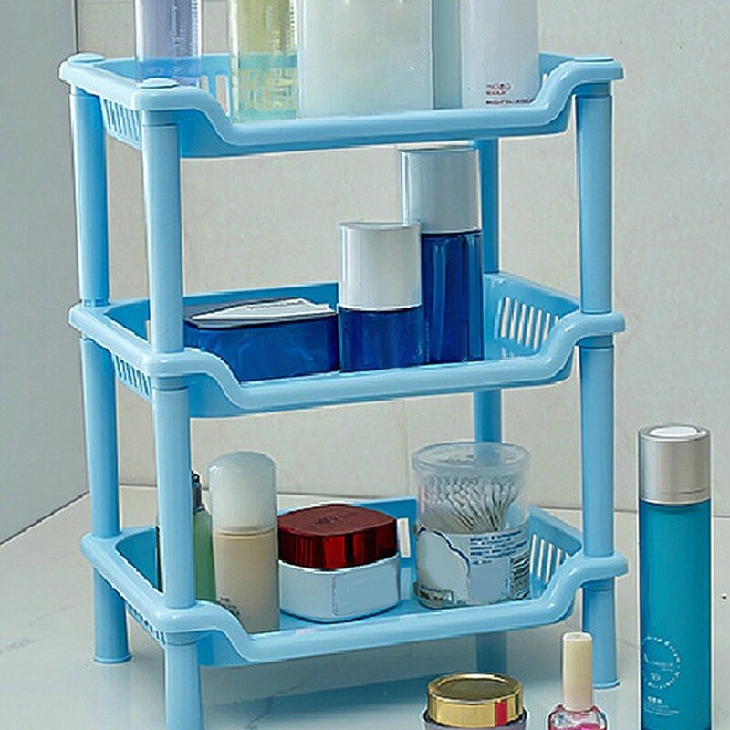 3 Layer Square Triangular Corner Bathroom Storage Rack Toiletry Holder Organizer Shelves for Bathroom, Kitchen, Rest Room