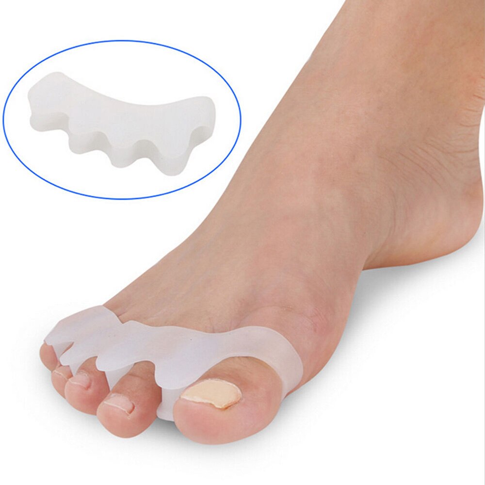 Separador de dedos Corrector de Hallux Valgus, 2 uds., separador ortopédico de silicona, esparcidor de enderezador, herramienta de cuidado de los pies