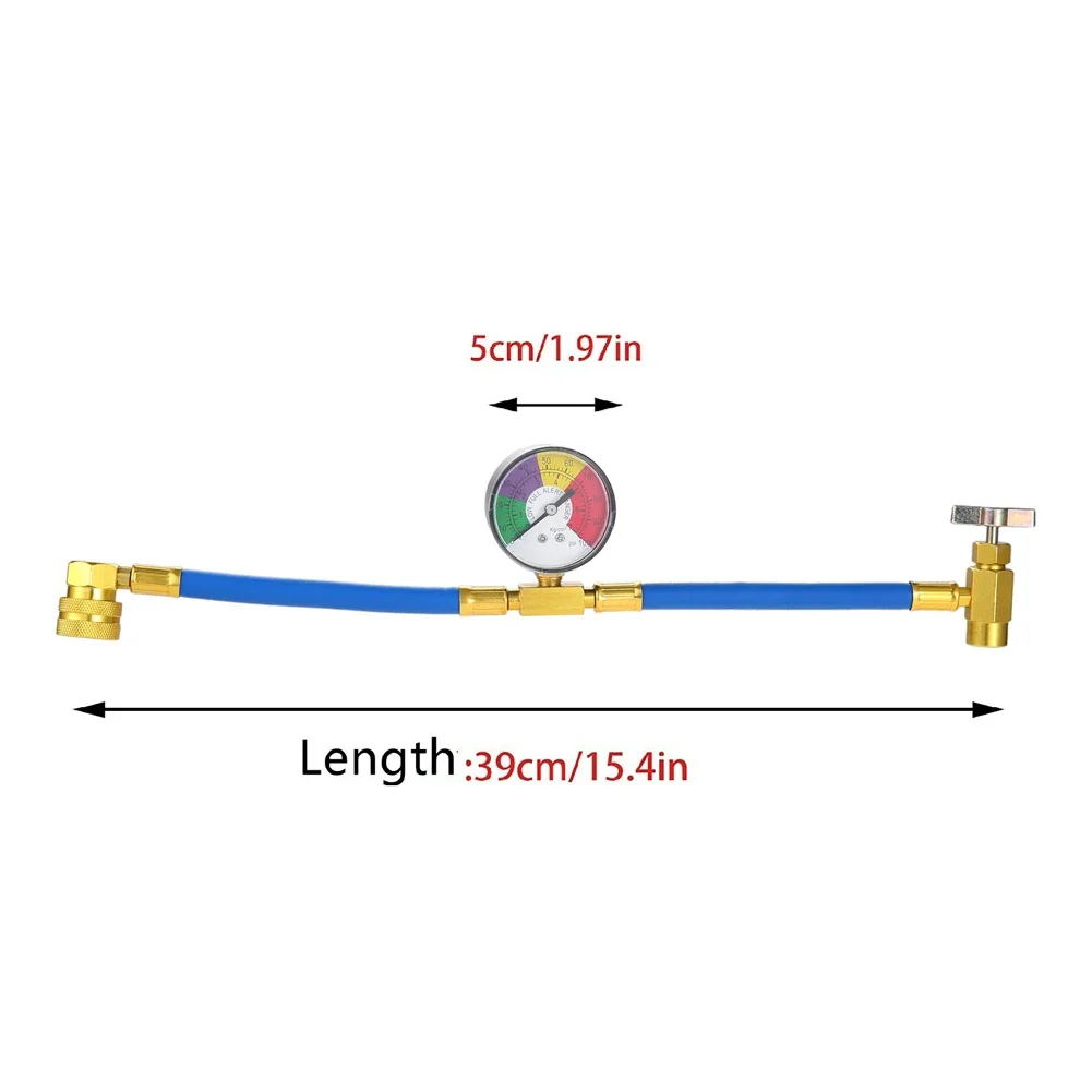 R1234yf Klimaanlage Gas kühler mit Zoll acme lh Kältemittel Gas Nachfüllung 14mm Low Side Schnell kupplung für Automobile: Orange