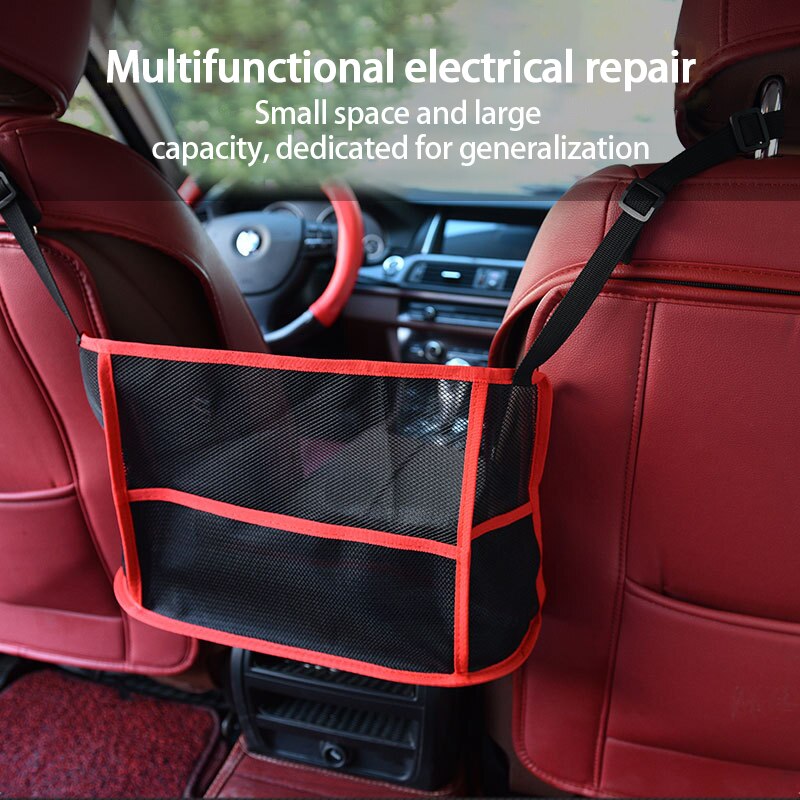 Auto net zak handtas houder organizer stoel zijkant opbergnet tas voor verpakking auto organizer opbergtas auto accessoire: 01