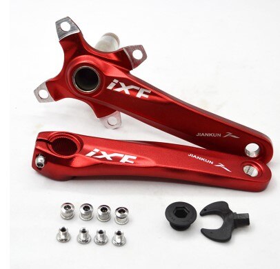 IXF – pédalier de vtt 104BCD, bras de pédalier intégré en alliage d&#39;aluminium ultraléger de 170mm avec support de pédalier BB: Red