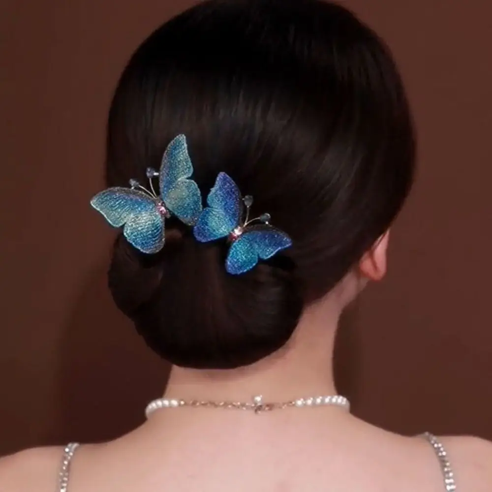 Pinza para el pelo de flores para mujer, 1 piezas, fabricante de moños flexibles antideslizantes, rizador de pelo perezoso, peinado de giro, herramienta de peinado: Azul cielo