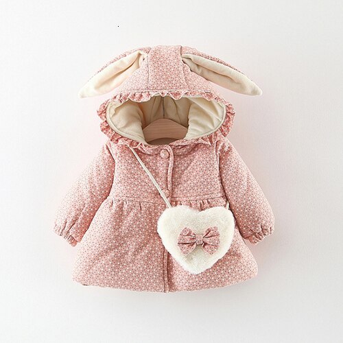 Lazychild Pasgeboren Baby Meisje Kleding Bloemen Hooded Katoenen Jas Bovenkleding Voor 1 Jaar Baby Kleding Meisjes Outfits Jas: pink / 80cm