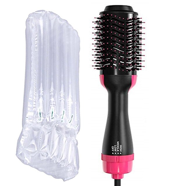 1000W Hair Dryer One Step Air Brush Styler and Volumizer Electric Blow Dryer Comb Salon Hair Curler Straightening Brush: US Plug / pink no box
