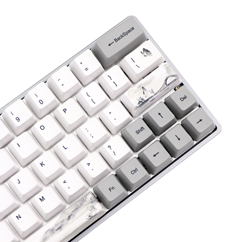 Dye subbed keycap 60%  pbt oem keycap set mekanisk tastaturbord keycap for  gh60 rk61/ alt 61/ annie /poker keycap  gk61 gk64 dz60