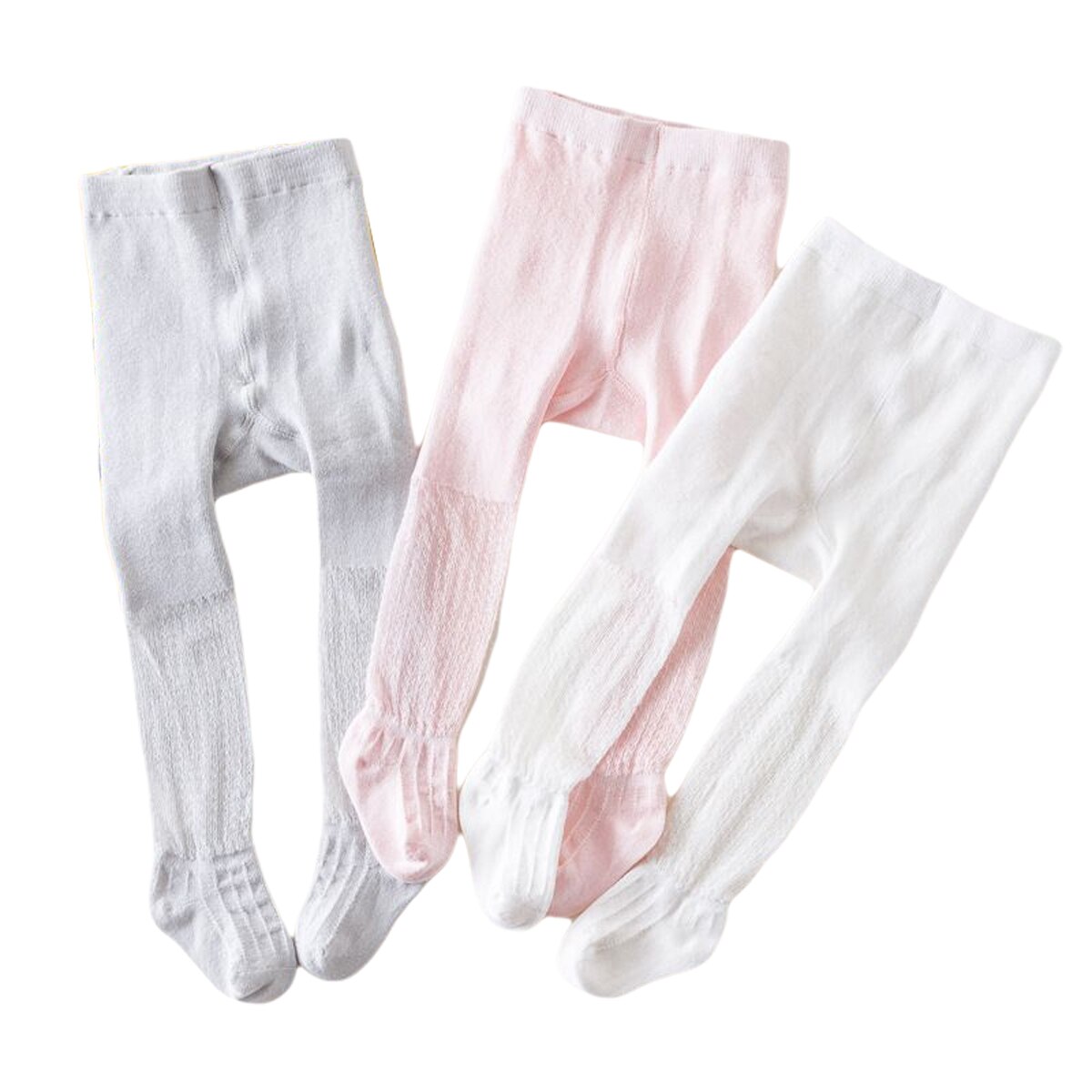 Simple Girl\u2019s Solid Color Leggings Summer Baby Anti-mosquito Breathable Mesh One-piece Pantyhose