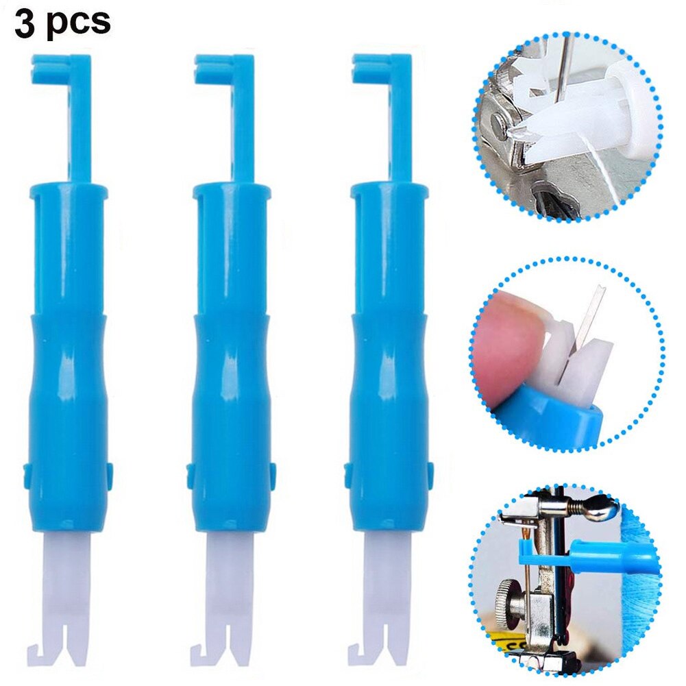 3pcs Machine Needle Inserter Automatic Threader Sewing Threading Tool for Sewing Machine IQ6: 3pcs Blue