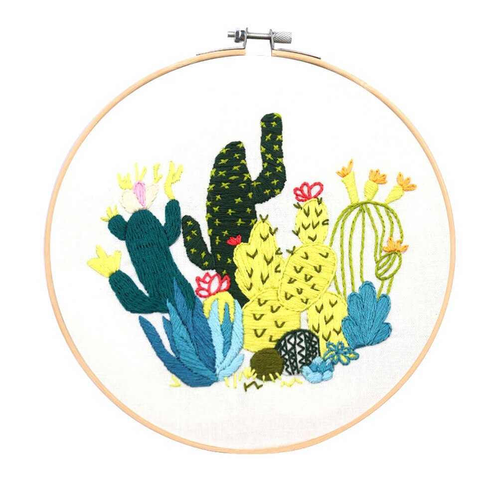 Botanical garden Handwork Plants Pattern Threads Tools Home Decoration Cross Stitch Embroidery DIY Starter Kit Ribbon Painting: 02