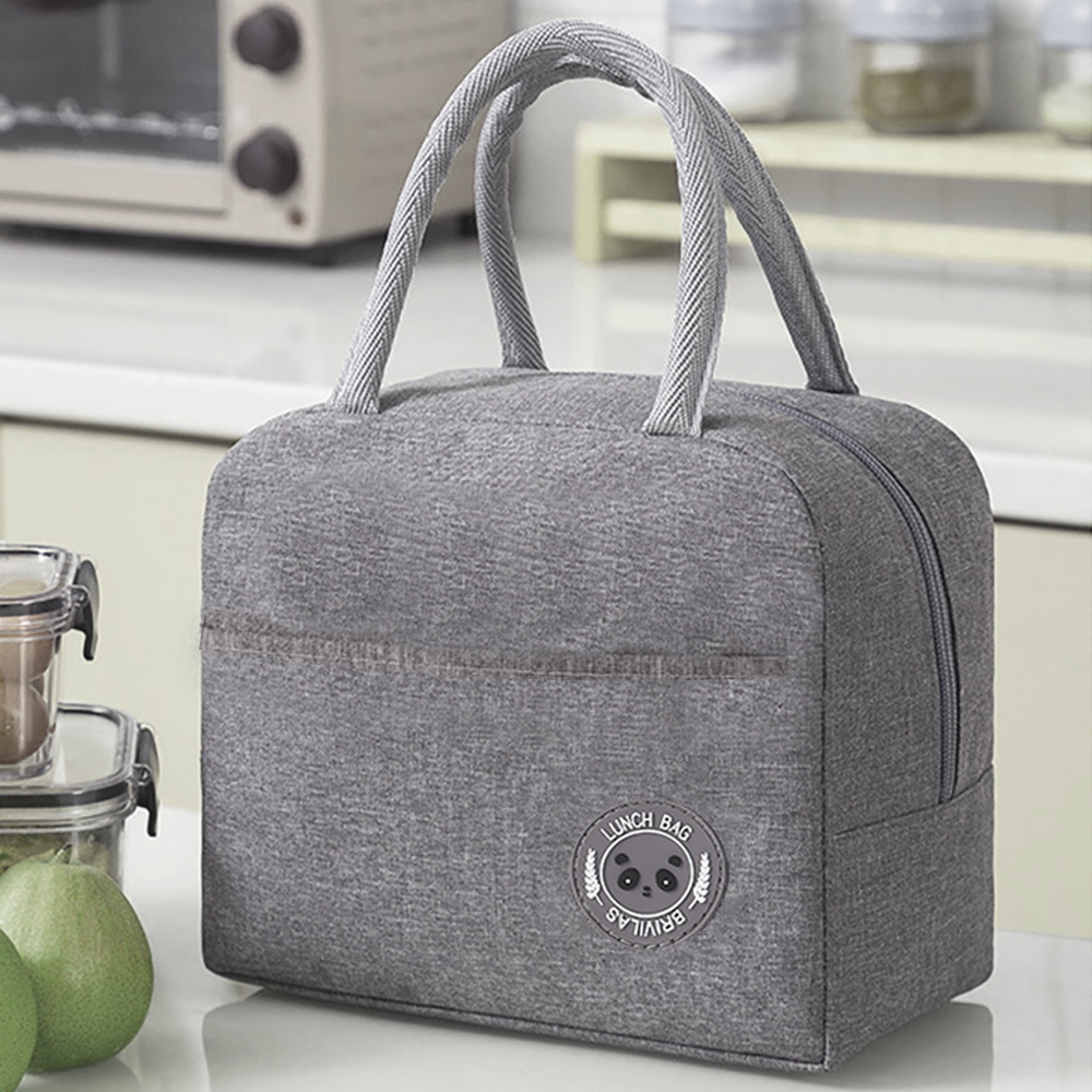 Thermal Food Picnic Lunch Box Insulated School Child Food Bag Tote Lunch Bags for Work Daisy Pattern Cooler Bag for Women: Beige