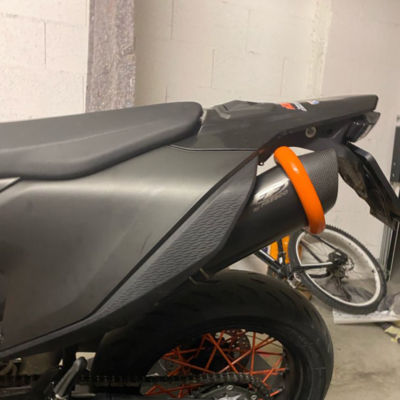 Bouclier Thermique Silencieux Fibre De Carbone Universel – Protecteur Anti-Chaud Pour Pot D’Échappement Moto