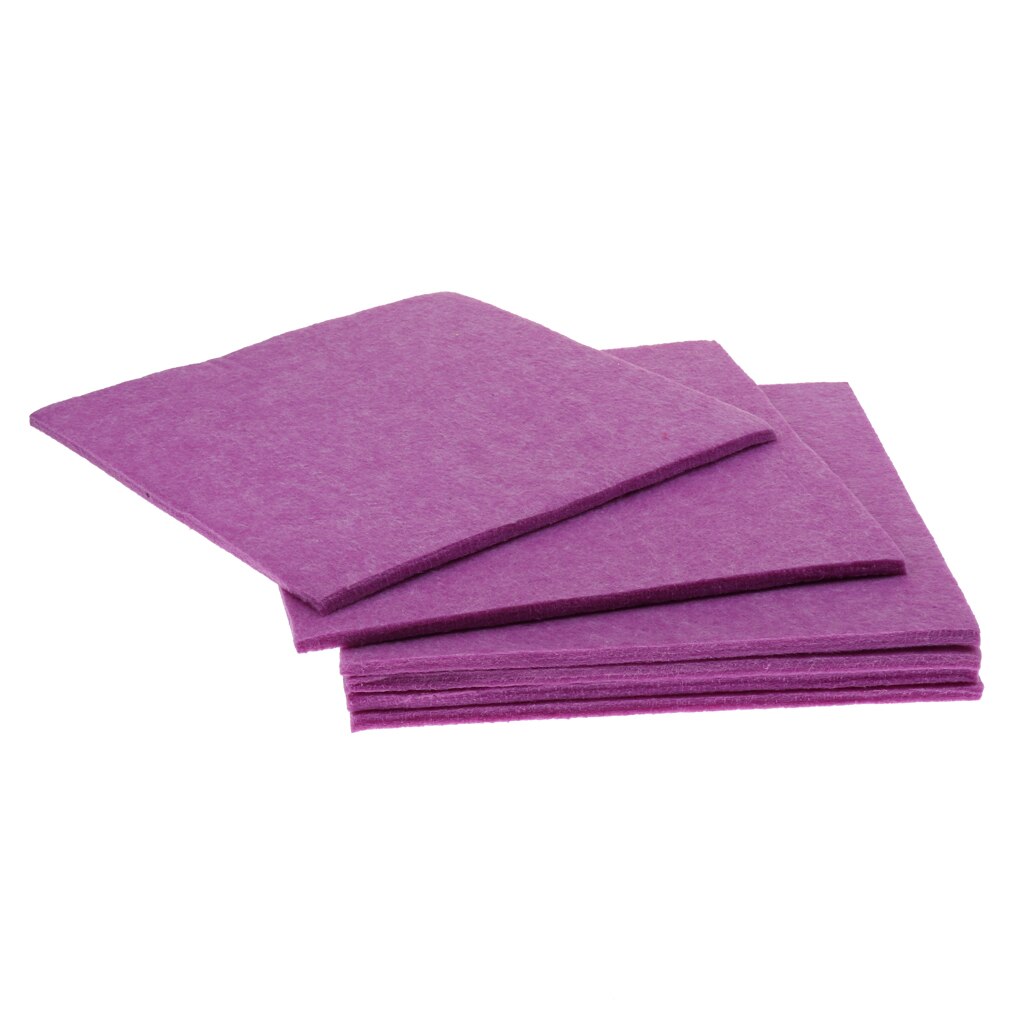 6 Pcs Geluidsisolatie Akoestische Schuim Panel Polyester Vezel Voor Studio Ktv Geluid Isolatie: Purple