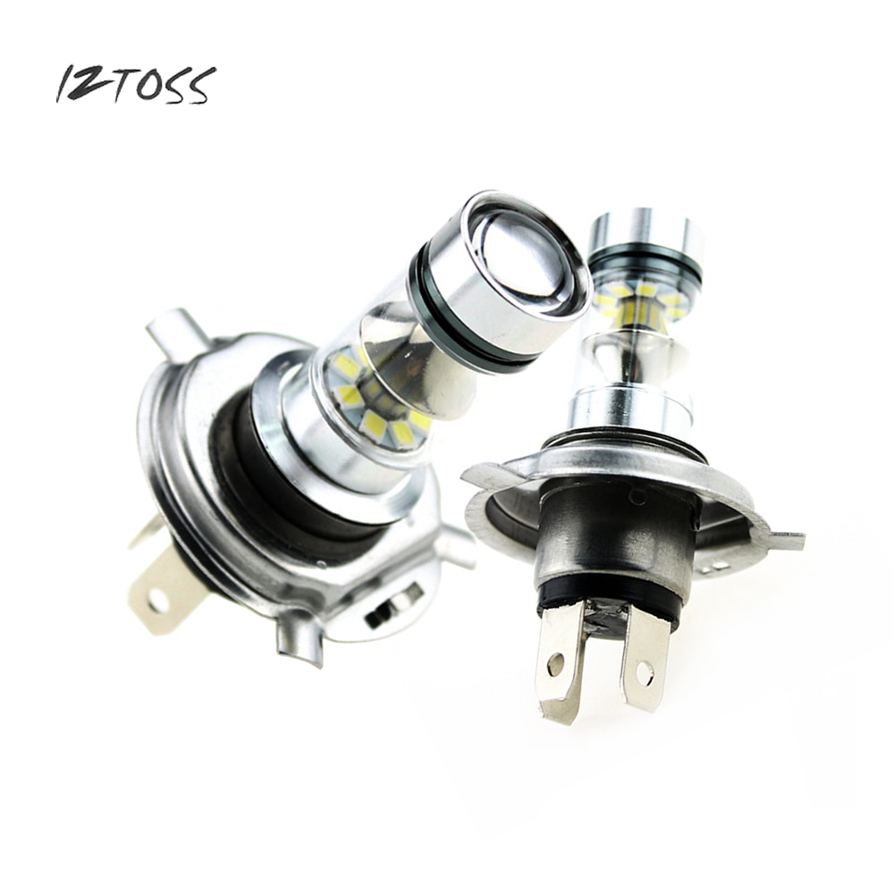 IZTOSS H4-100W Power Led Fog Light Bulb 20LED Fog Light Far And Near Light 12-24V 1000LM White H4 Led Fog Light 2pcs