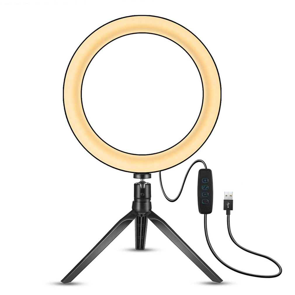 10 Inch Led Ring Statief Bracketet Anker Mobiele Telefoon Live Ring Vullen Licht Selfie Led Ring Flash Licht Invullen Stand