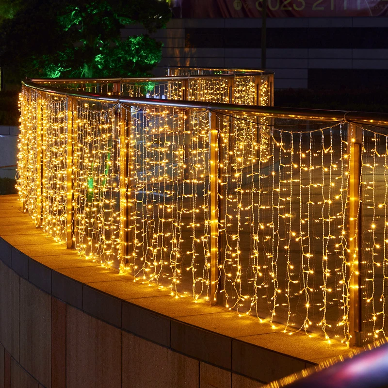 Outdoor LED 4x0,6m lichtslinger voor terras kerstverlichting Fairy String Gordijn licht straat bruiloft tuindecoratie