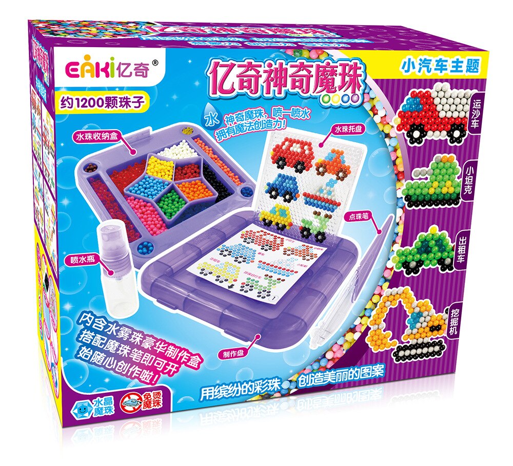 Eaki 3D Magic Sticky Kids Kralen Puzzel Speelgoed Aqua Set Kralen Educatief Diy Ambachten Voor Meisje