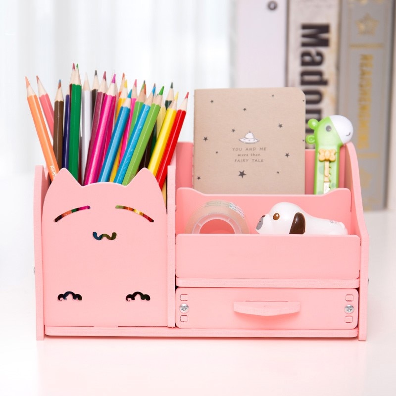 Muiti – stylo à crayons avec fonction de bricolage, porte-crayon à tiroir, support d&#39;étagère Simple, fournitures de papeterie de bureau