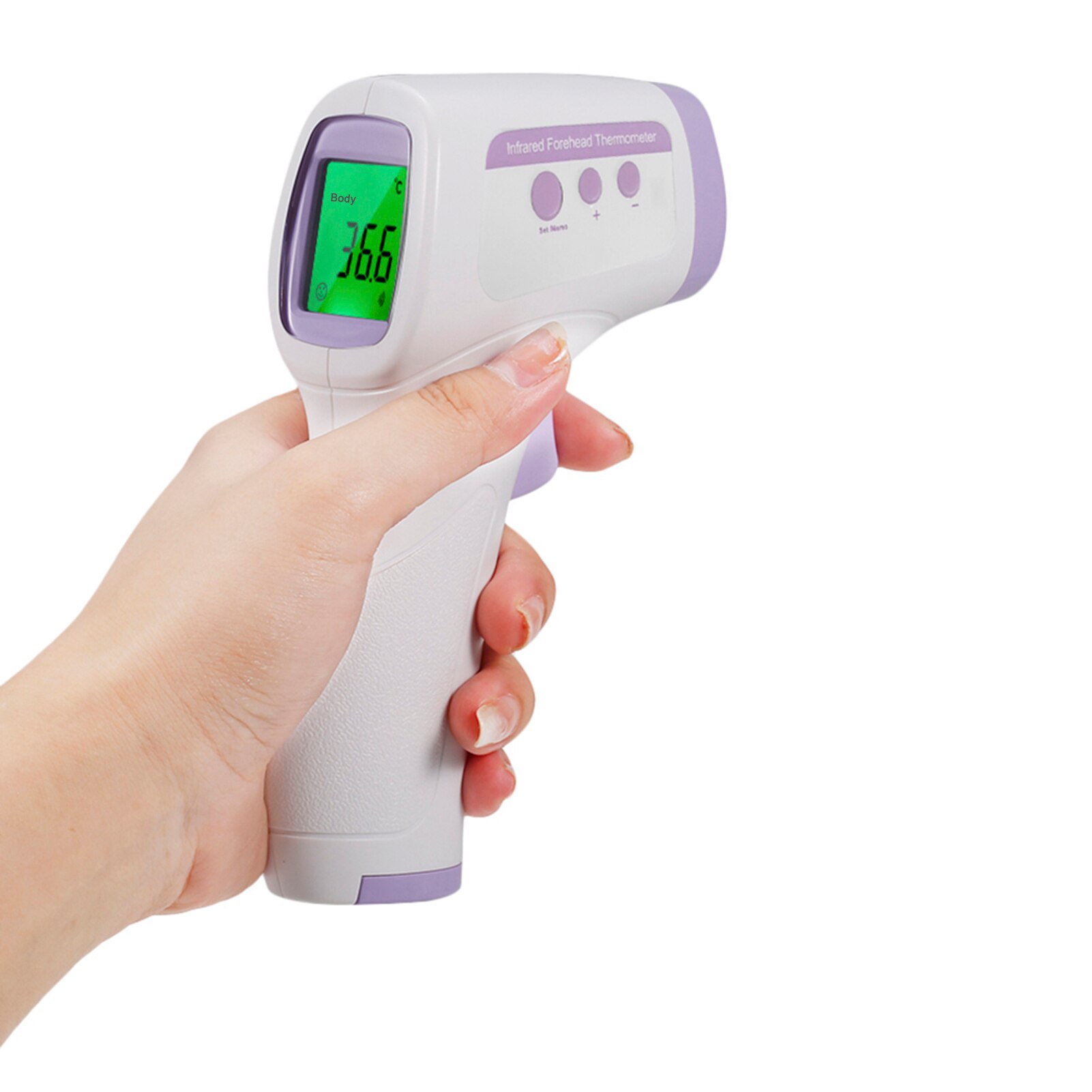 Digital termometer panna beröringsfri ir infraröd temperaturmätning med färgbakgrundsbelysning digital display ℃/℉ noggrannhet