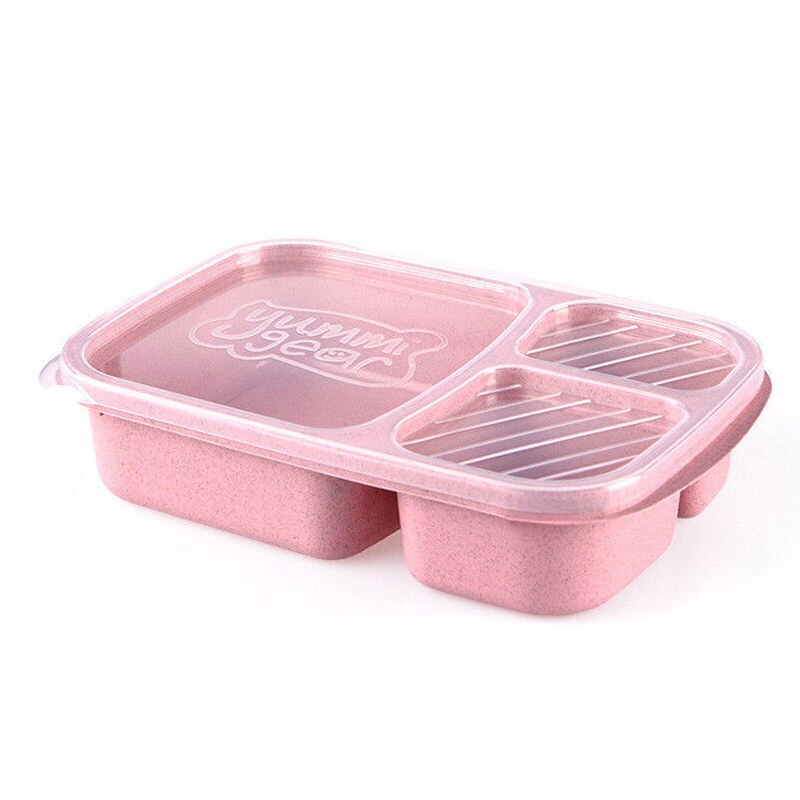 Microondas caja de almuerzo Bento Picnic SuShi comida de la fruta cajas contenedores de almacenamiento caso organizador contenedor: Rosa