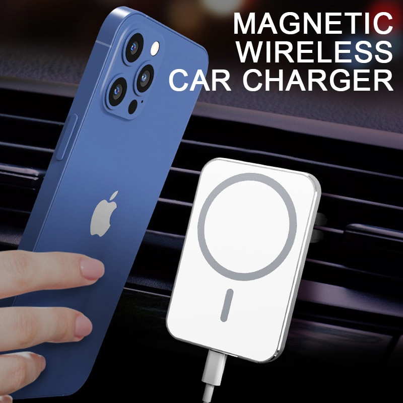 Neueste Magnetische Drahtlose Auto Ladegerät Halterung für iPhone 12 Pro Max mini Magsafing Schnelle Lade Drahtlose Ladegerät Auto Telefon Halter
