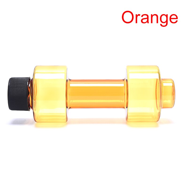 Botella de agua con mancuernas para Fitness, sellado hermético, 550ml, práctica, deportiva, grande, vaso para Fitness: Naranja