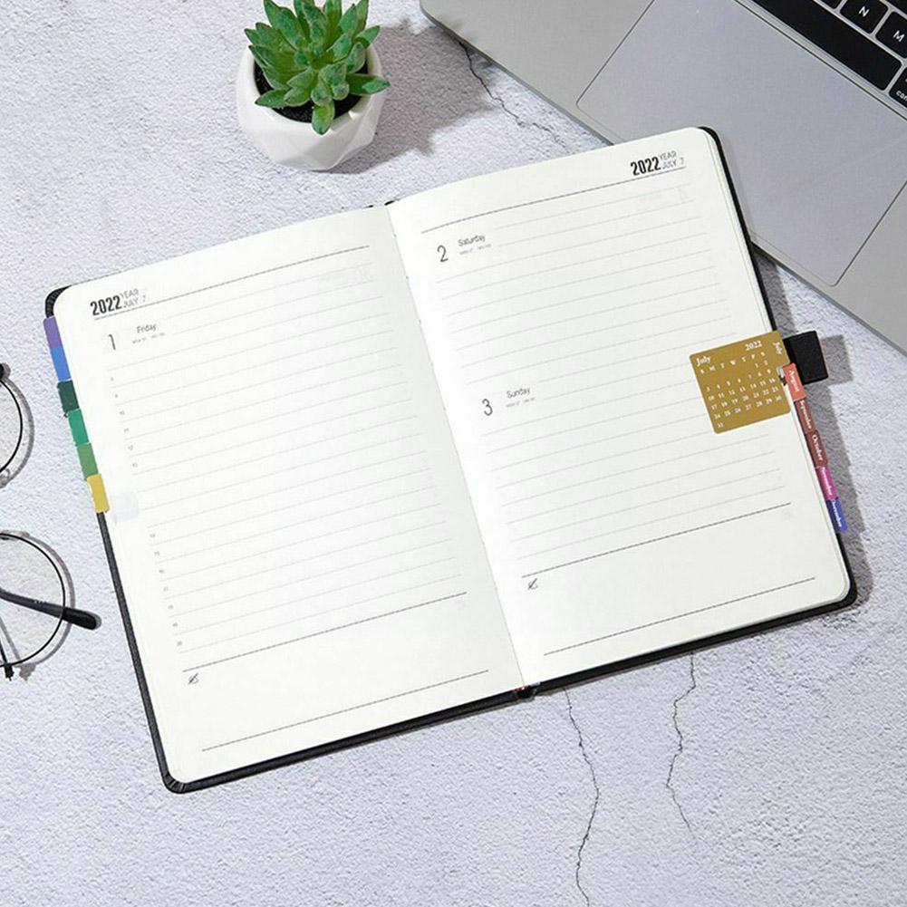 2022 A5 Agenda Planner Notebook Diary Notepad Daily Stationery Reminder Book Schedules Goals Weekly School Suppli Habit Not N0i4